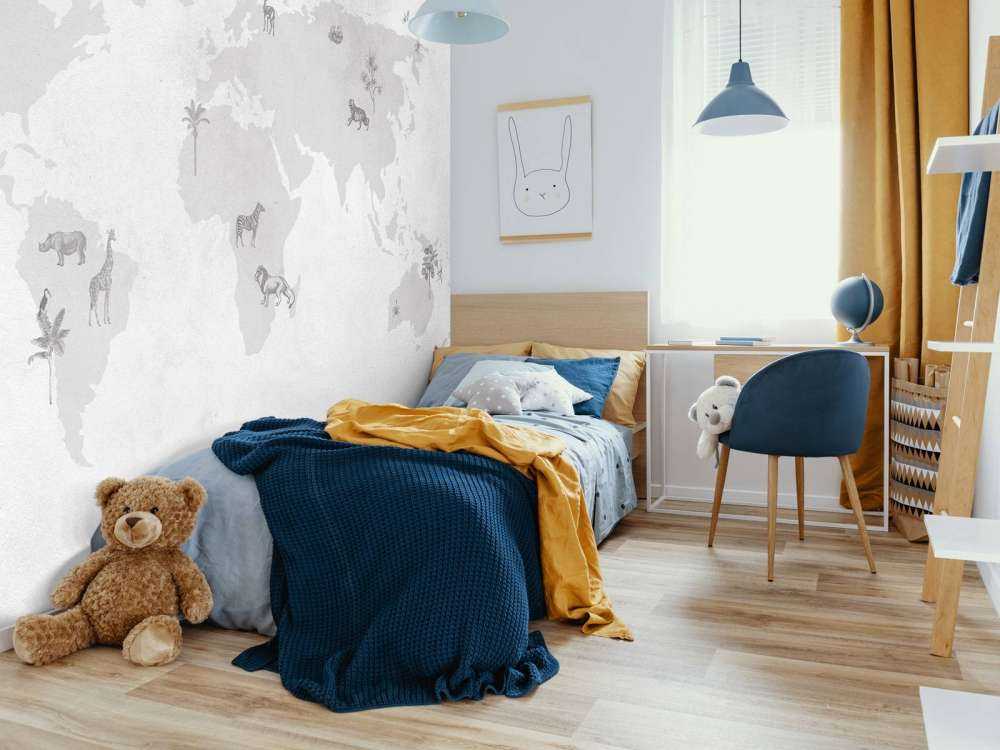 Verdenskart skisse grå